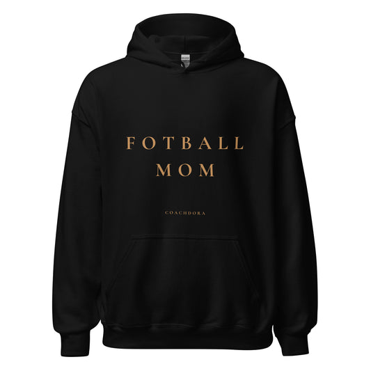 FOTBALL MOM HOODIE SVART MED GULD