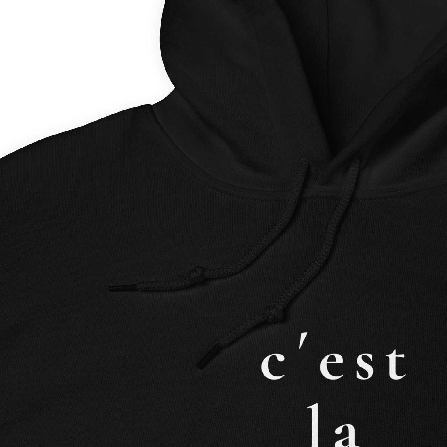 CÉST LA VIE HOODIE SVART MED VIT