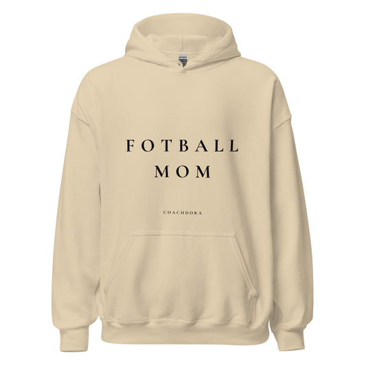 FOTBALL MOM HOODIE BEIGE MED SVART