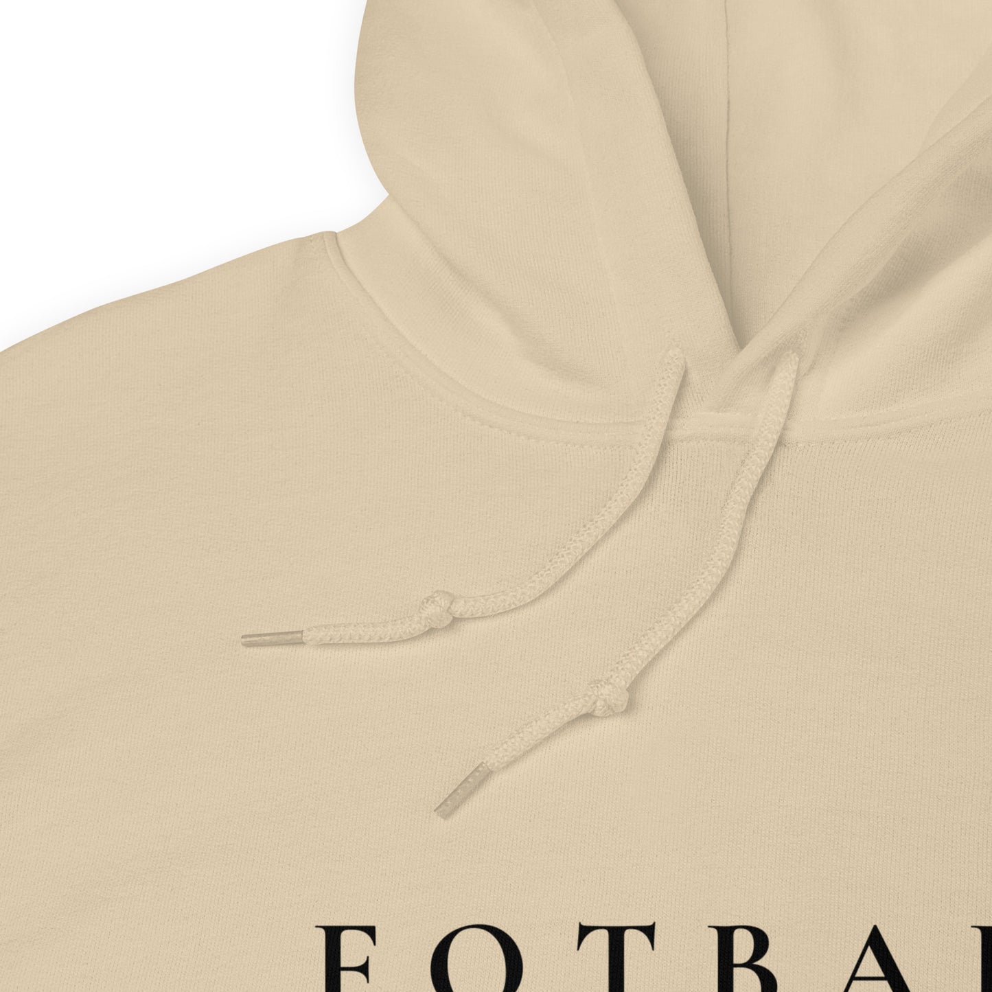 FOTBALL MOM HOODIE BEIGE MED SVART