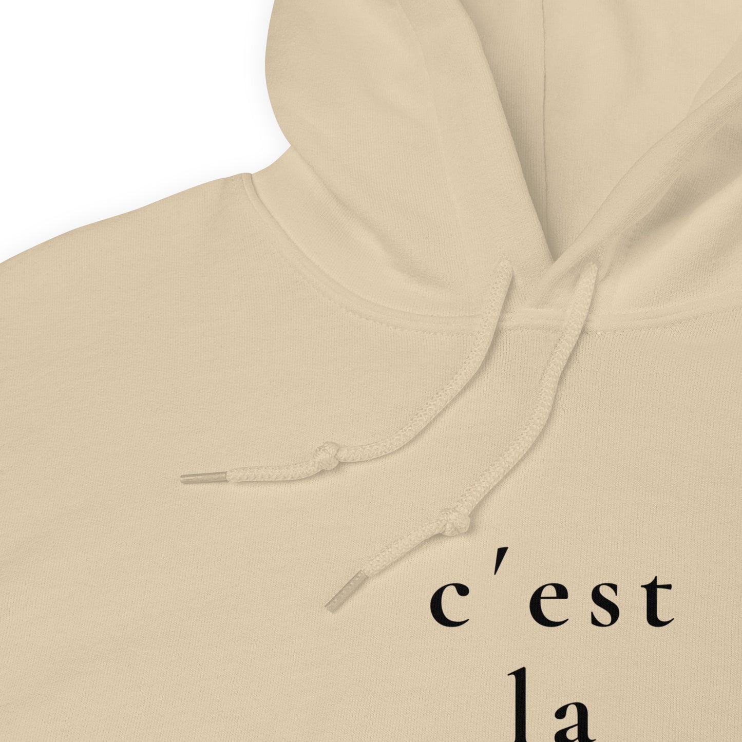 CÉST LA VIE HOODIE BEIGE MED SVERT
