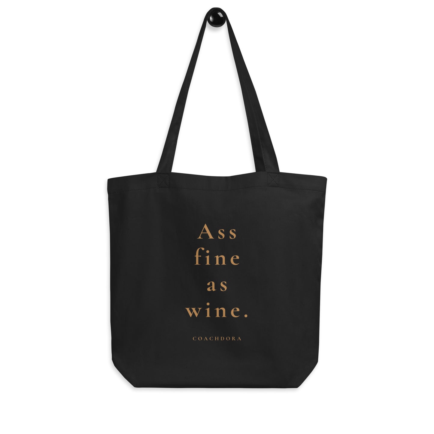 TYGPÅSE ASS FINE AS WINE SVART/GULD
