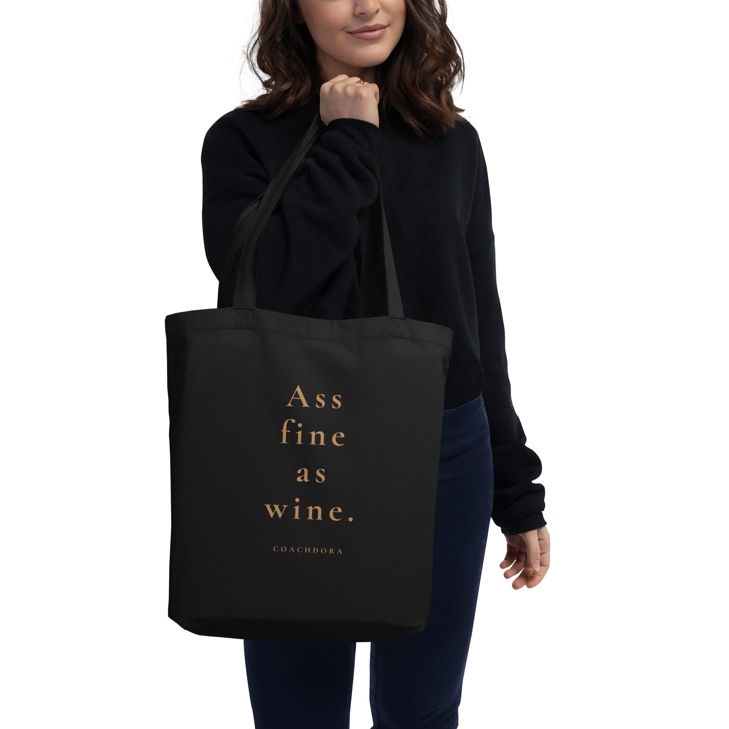 TYGPÅSE ASS FINE AS WINE SVART/GULD