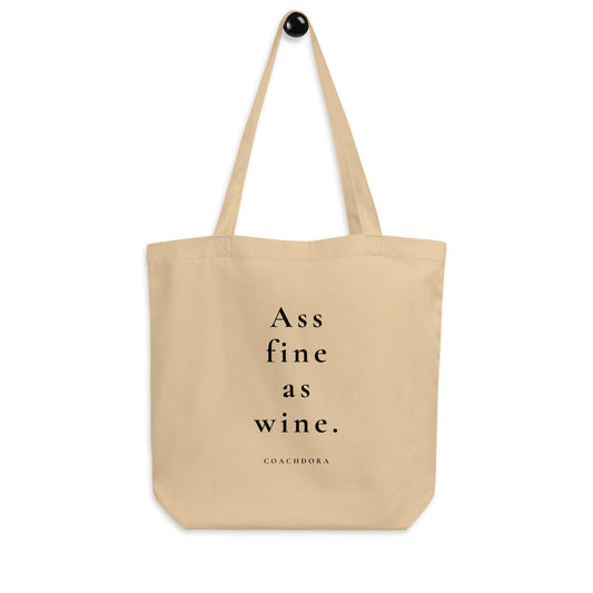 TYGPÅSE ASS FINE AS WINE BEIGE/SVART