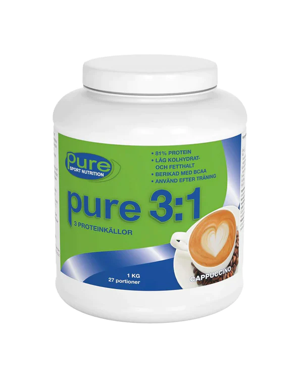 pure 3:1 Cappuccino (Blandprotein med de tre bästa proteinkällorna)