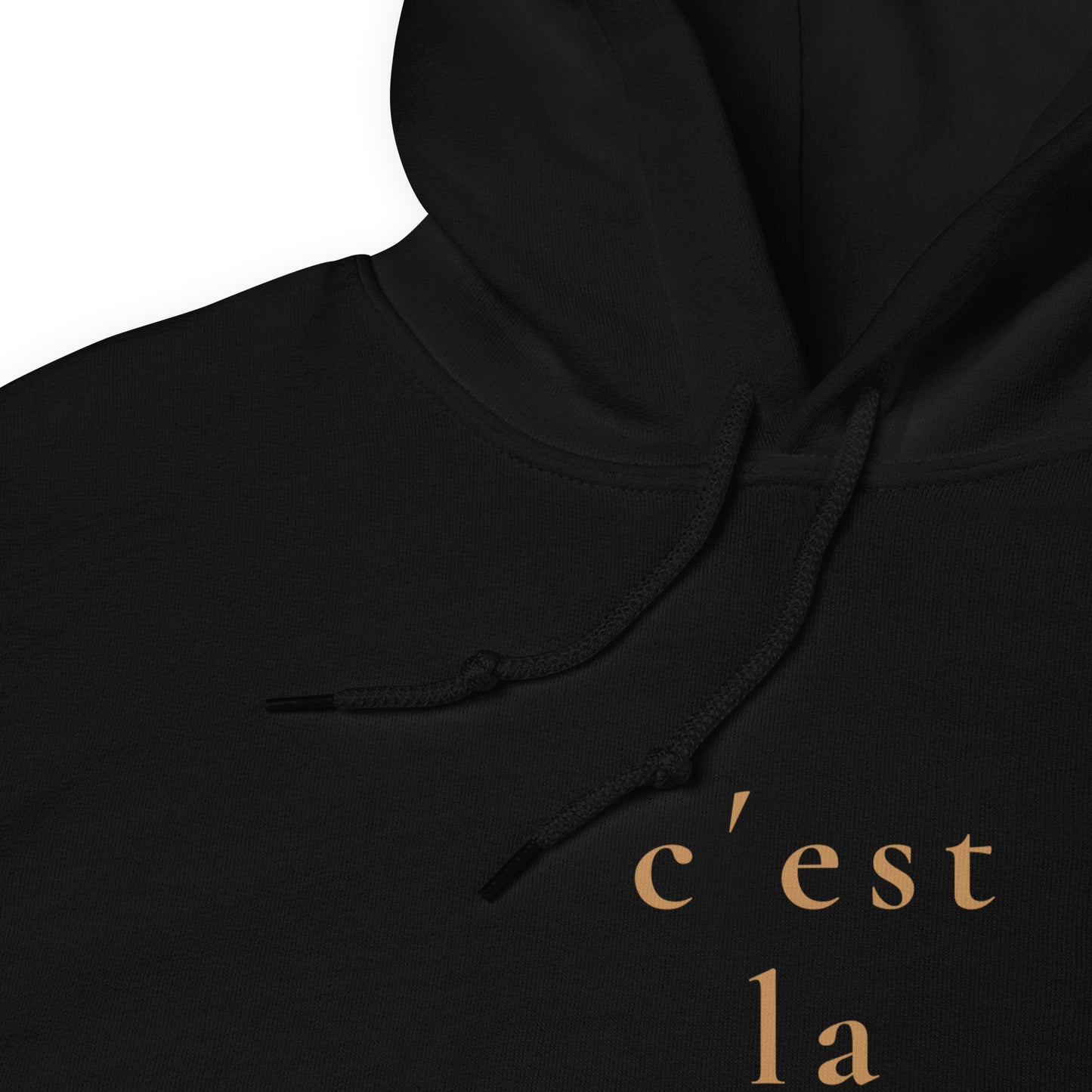CÉST LA VIE HOODIE SVART MED GULD