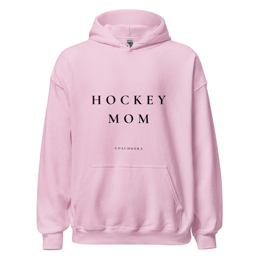 HOCKEY MOM HOODIE ROSA MED SVART