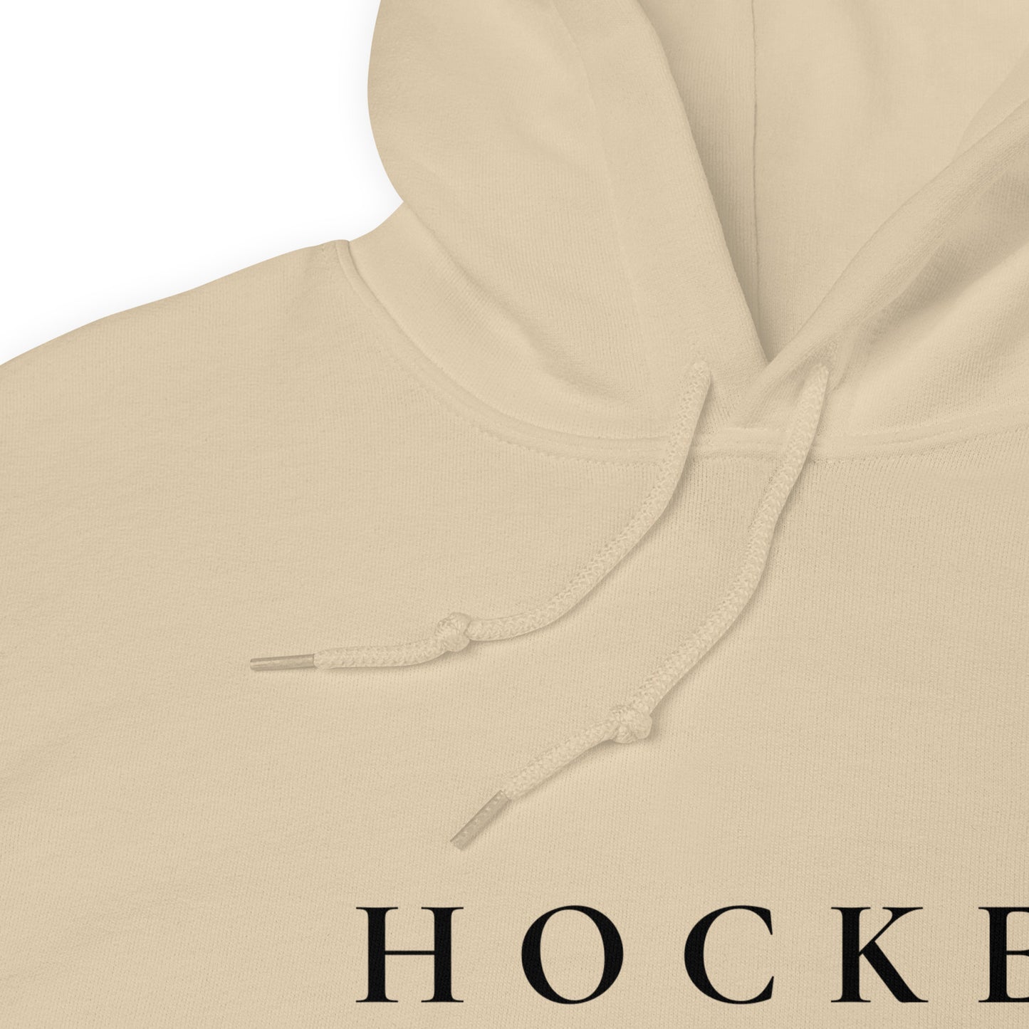 HOCKEY MOM HOODIE BEIGE MED SVART